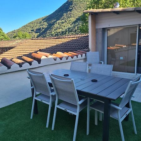 Charmant Appart Cosy Climatise Avec Terrasse Besseges Exterior foto